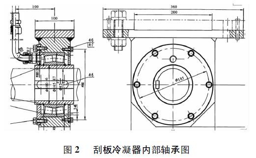 图2 刮板冷凝器内部轴承图